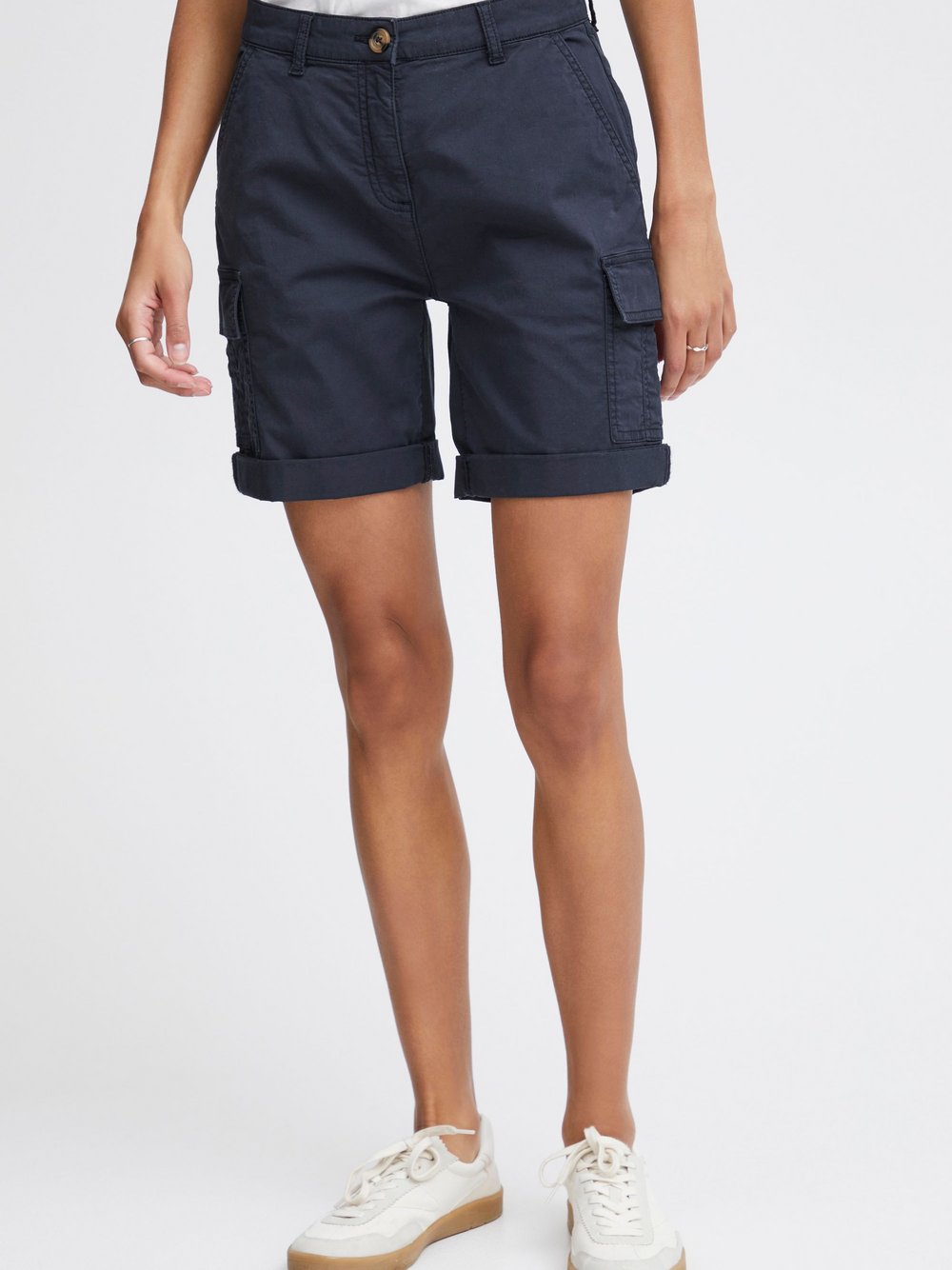 OXMO Shorts Damen Baumwolle blau, 34