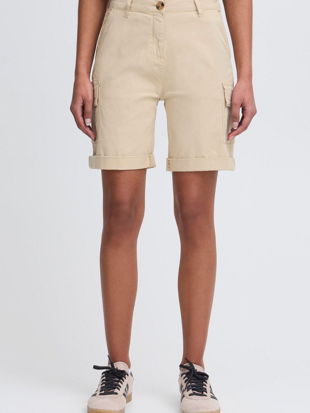 OXMO Shorts Damen Baumwolle beige, 36