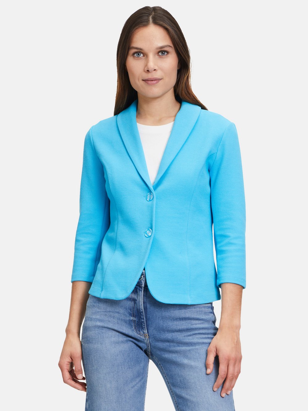 Betty Barclay Jerseyjacke Damen Baumwolle blau, 36