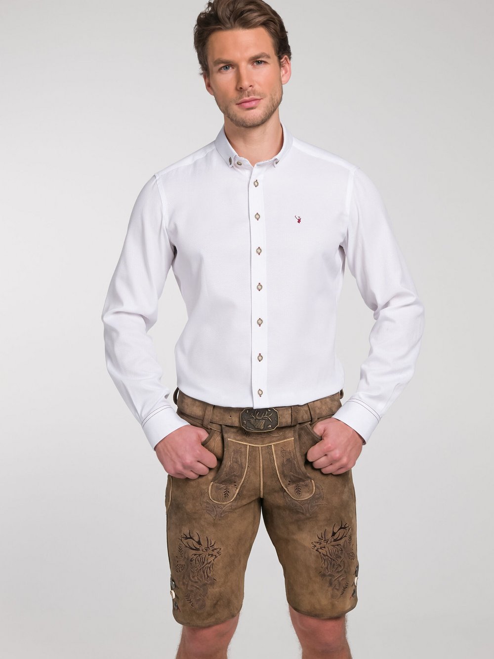 Spieth & Wenksy Trachten-Lederhose Herren beige, 46