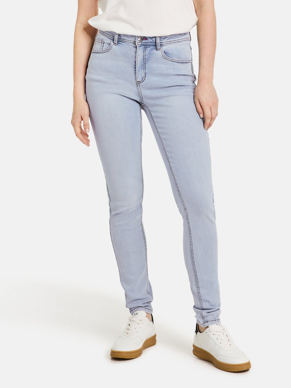 Taifun 5-Pocket Jeans Damen Baumwolle blau, 36