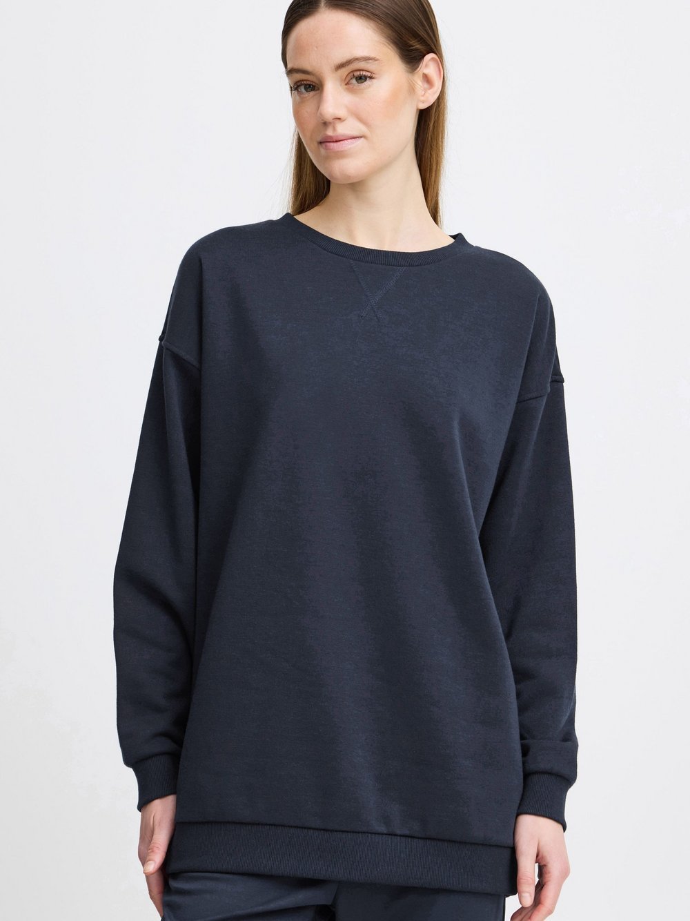 OXMO Rundhalspullover Damen blau, XS
