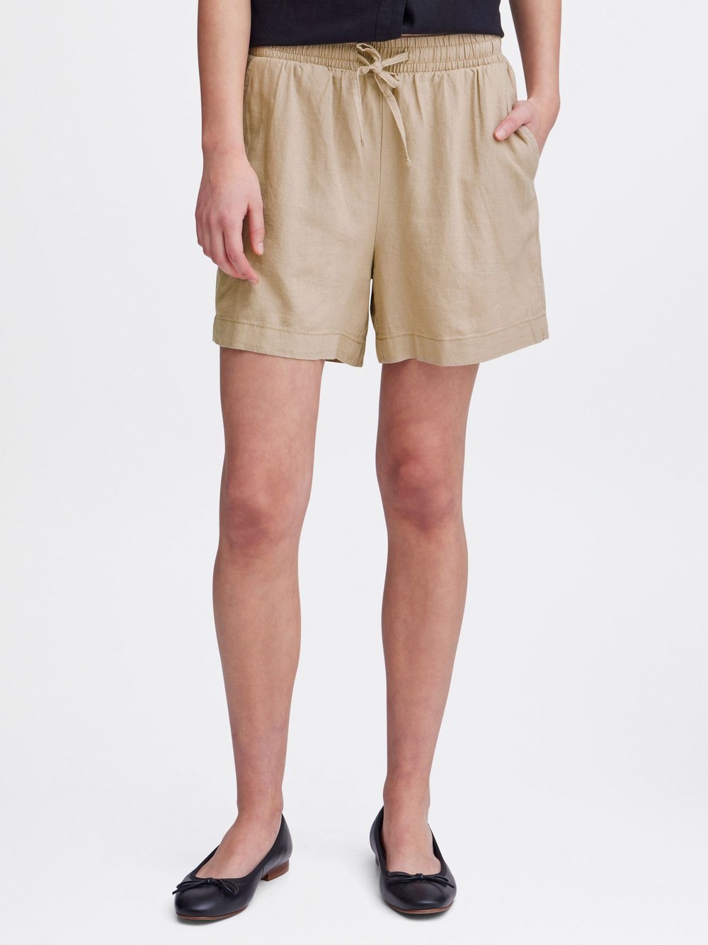 Ichi Shorts Damen beige, 34