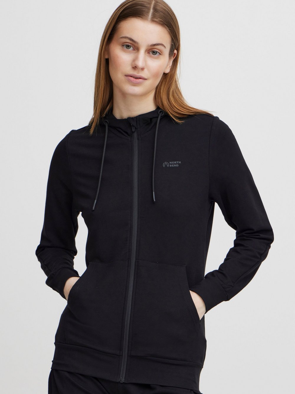 North Bend Sweatjacke Damen Viskose schwarz, 36