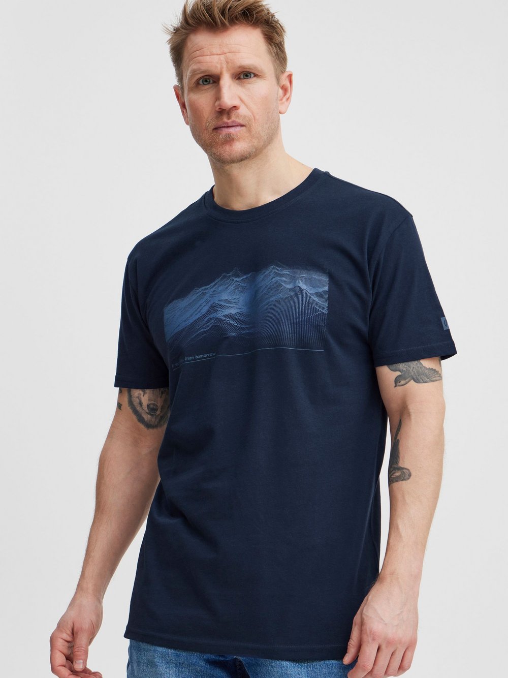 North Bend T-Shirt Herren Baumwolle blau, XL