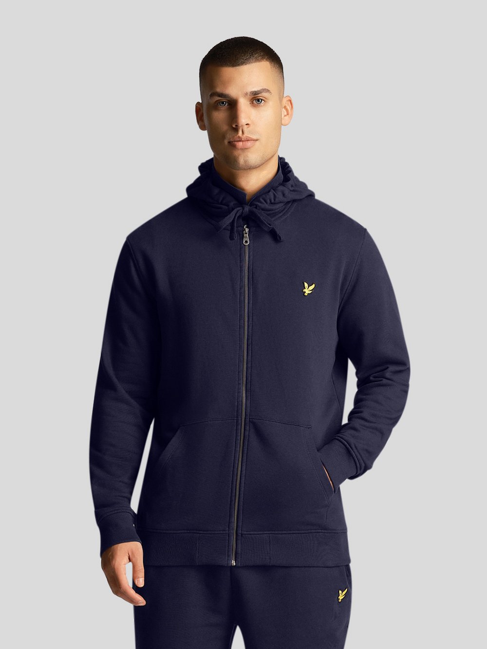 Lyle & Scott Sweatjacke Herren Baumwolle blau, XL