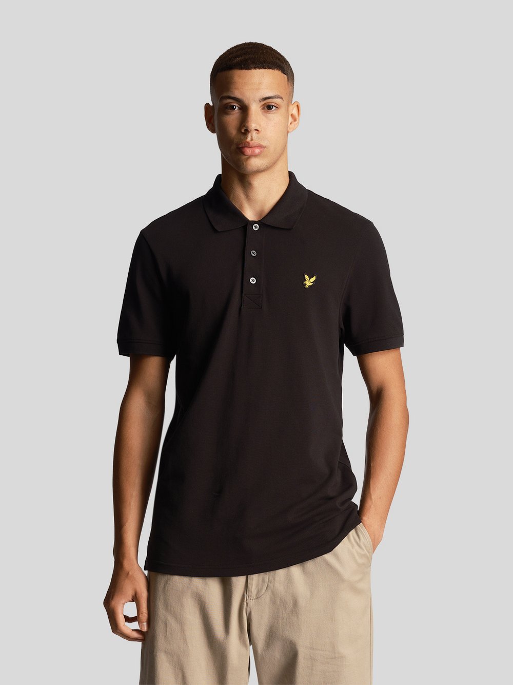 Lyle & Scott Poloshirt Herren Baumwolle schwarz, L