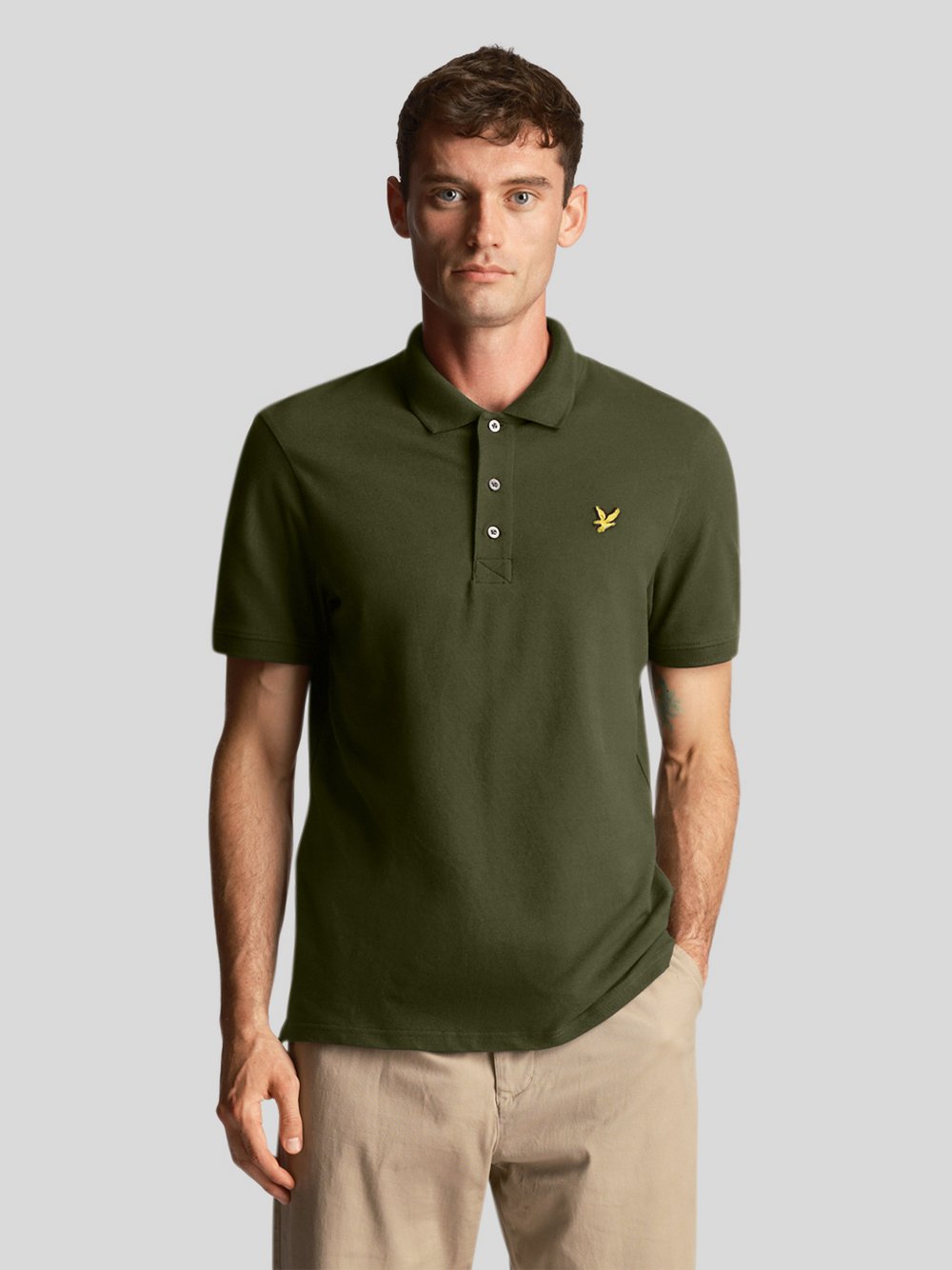 Lyle & Scott Poloshirt Herren Baumwolle grün, M