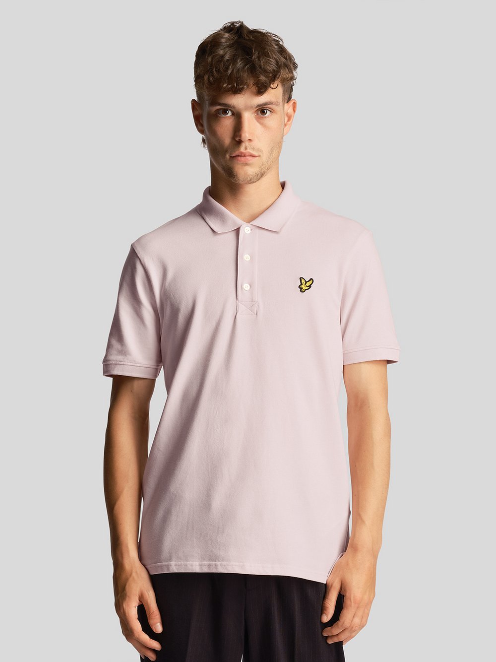 Lyle & Scott Poloshirt Herren Baumwolle rosa, M