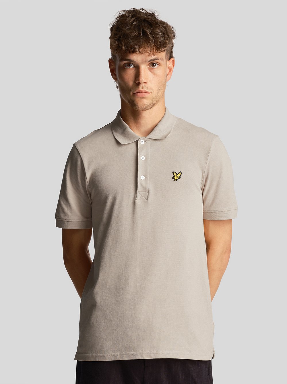 Lyle & Scott Poloshirt Herren Baumwolle beige, S