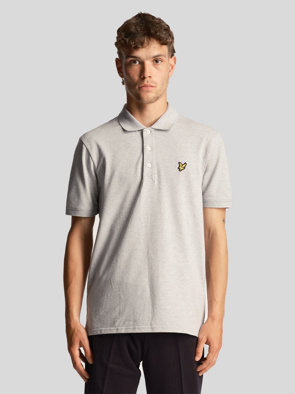 Lyle & Scott Poloshirt Herren Baumwolle grau, S