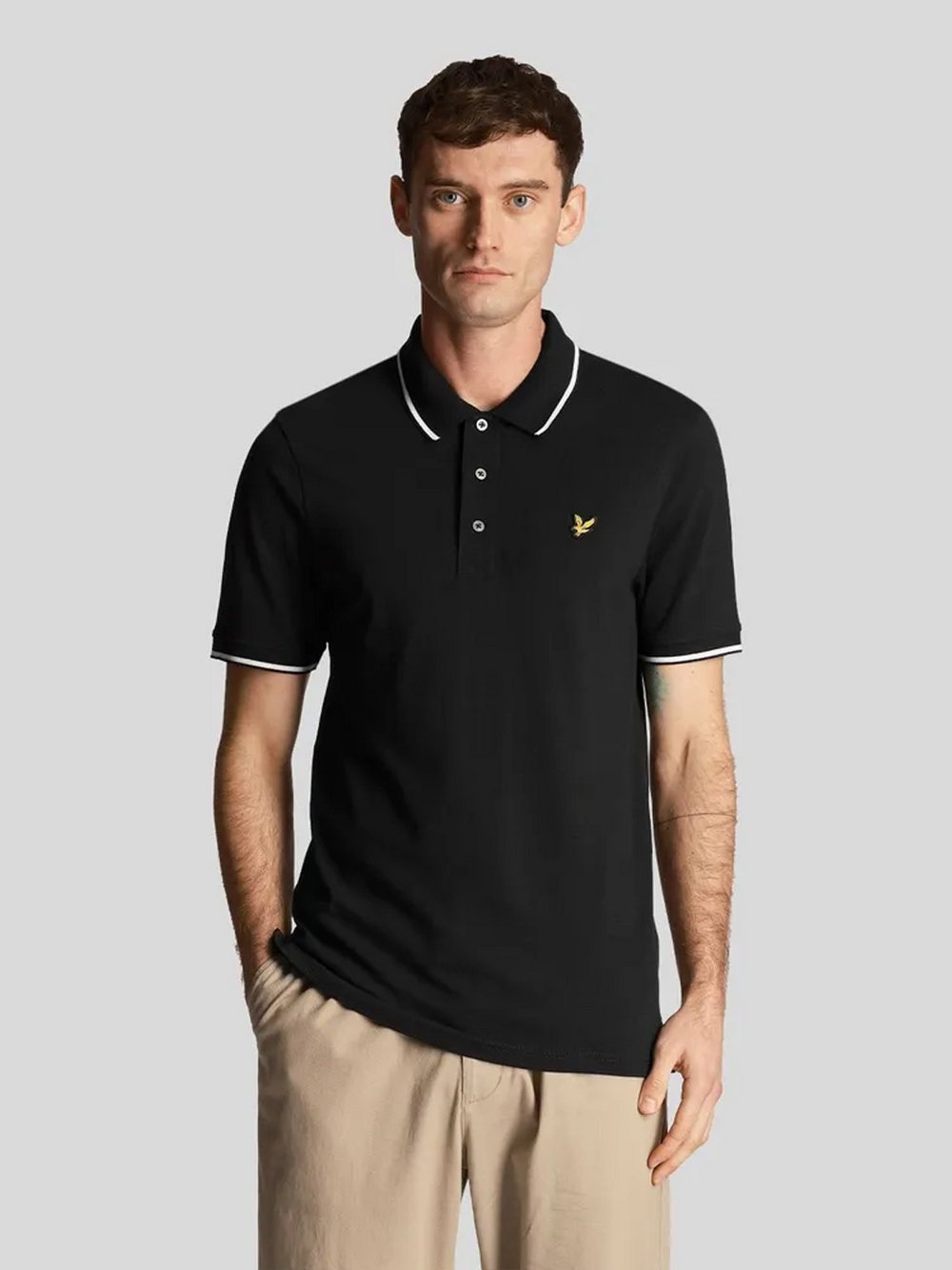 Lyle & Scott Poloshirt Herren Baumwolle schwarz, M