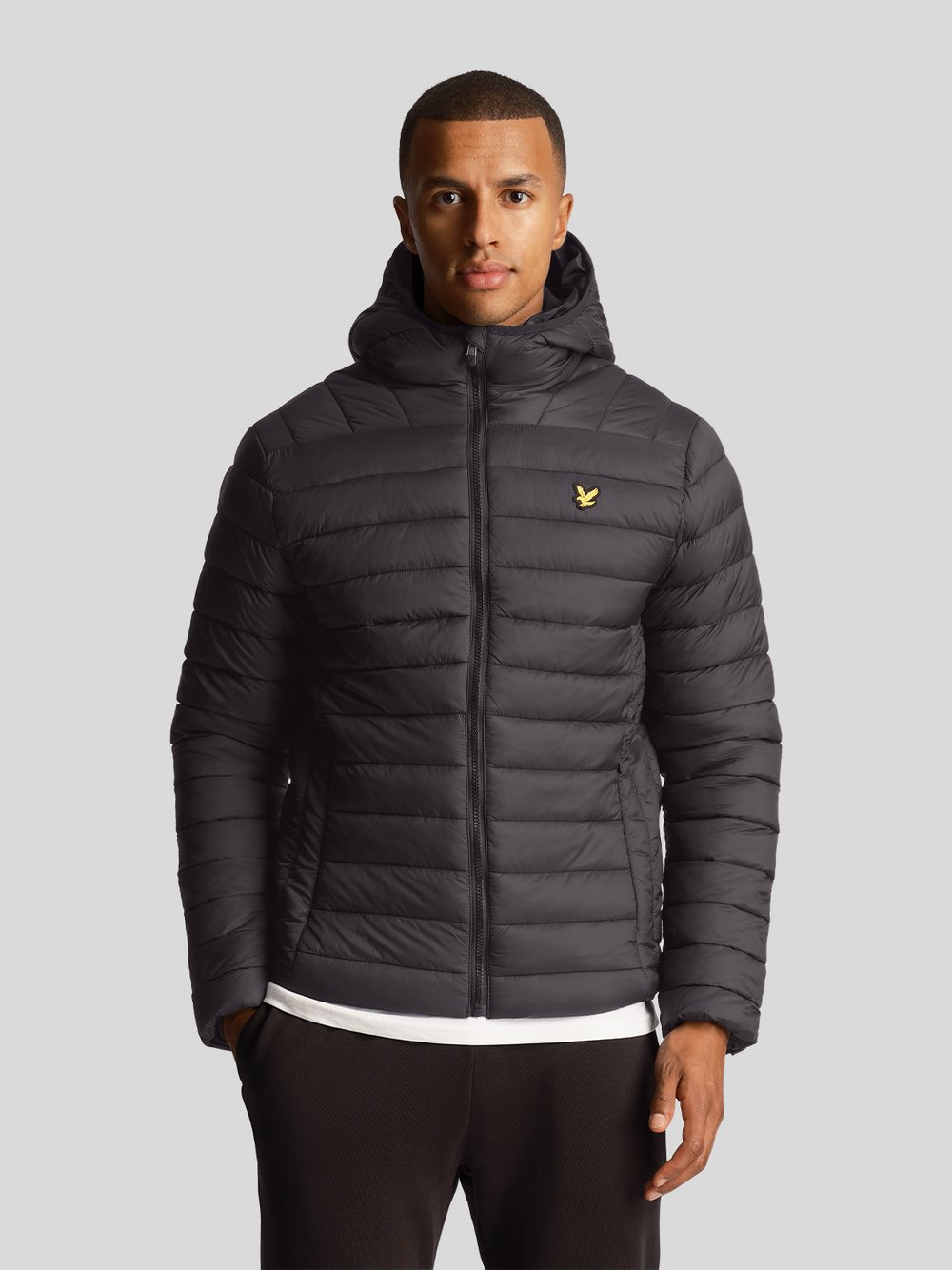 Lyle & Scott Steppjacke Herren Polyamid schwarz, M