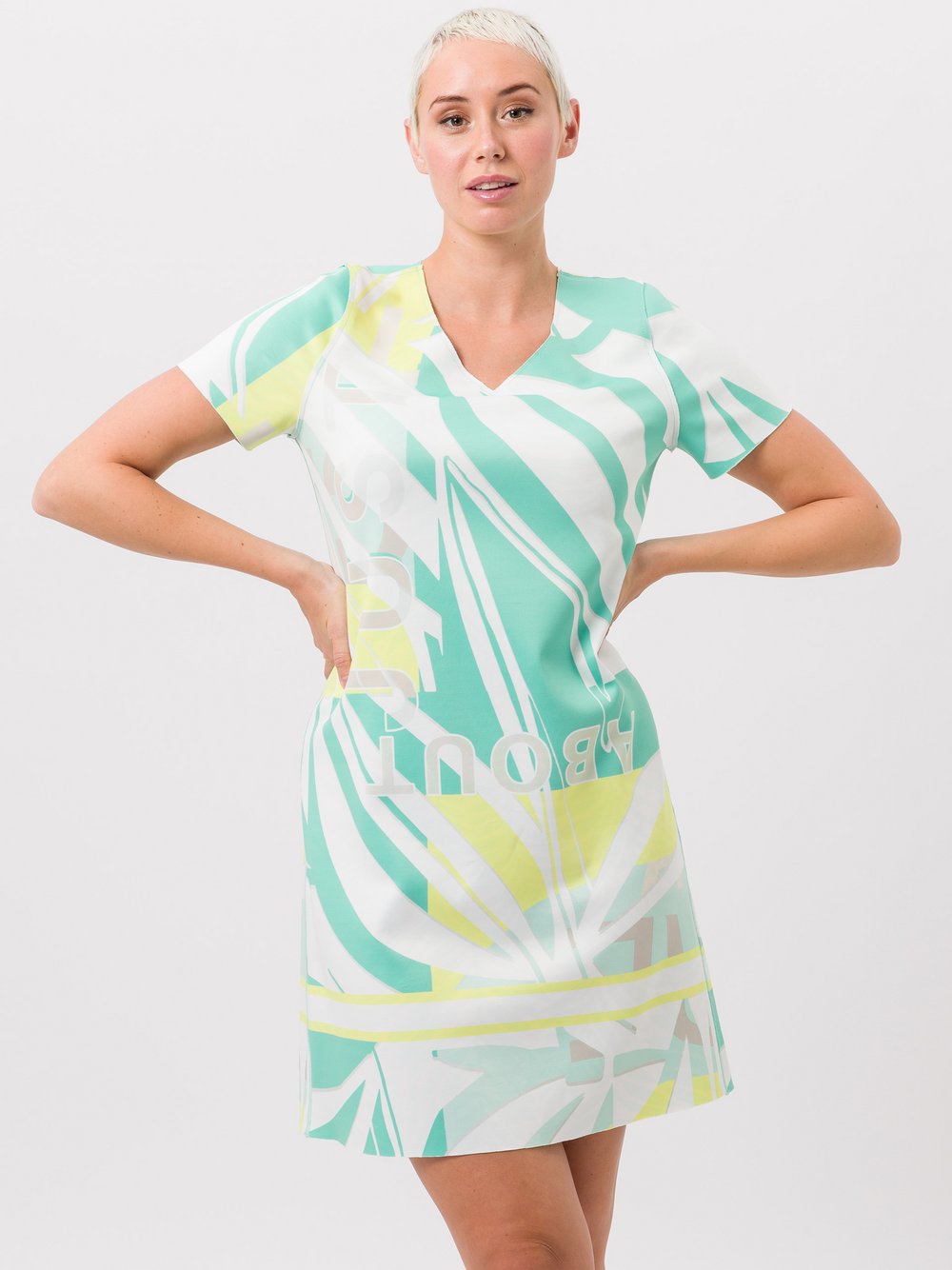 TUZZI Wendekleid Damen grün gemustert, 46