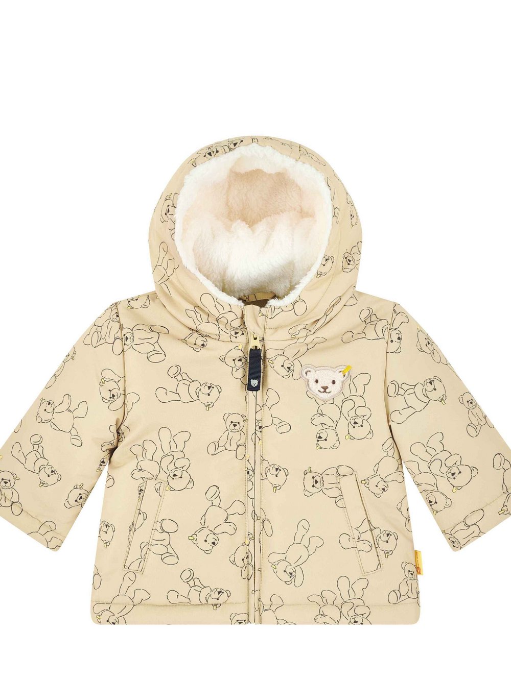 Steiff Jacke Jungen beige bedruckt, 74