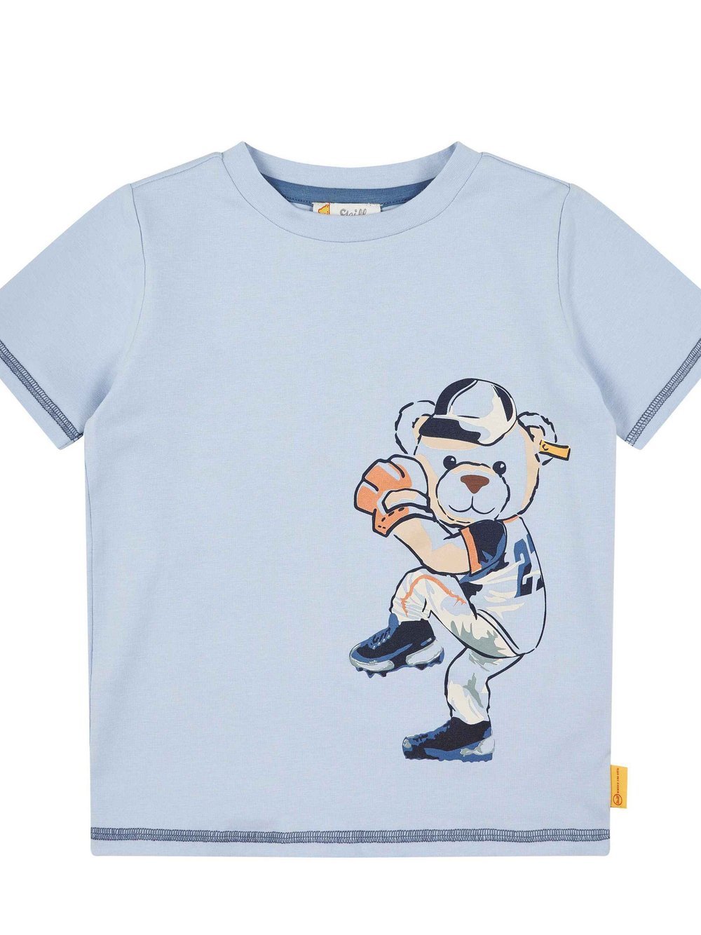 Steiff T-Shirt  Jungen Baumwolle blau bedruckt, 110