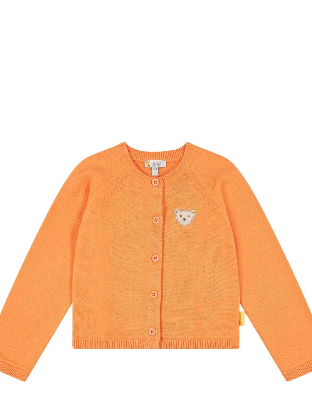 Steiff Strickjacke Mädchen Baumwolle orange, 98