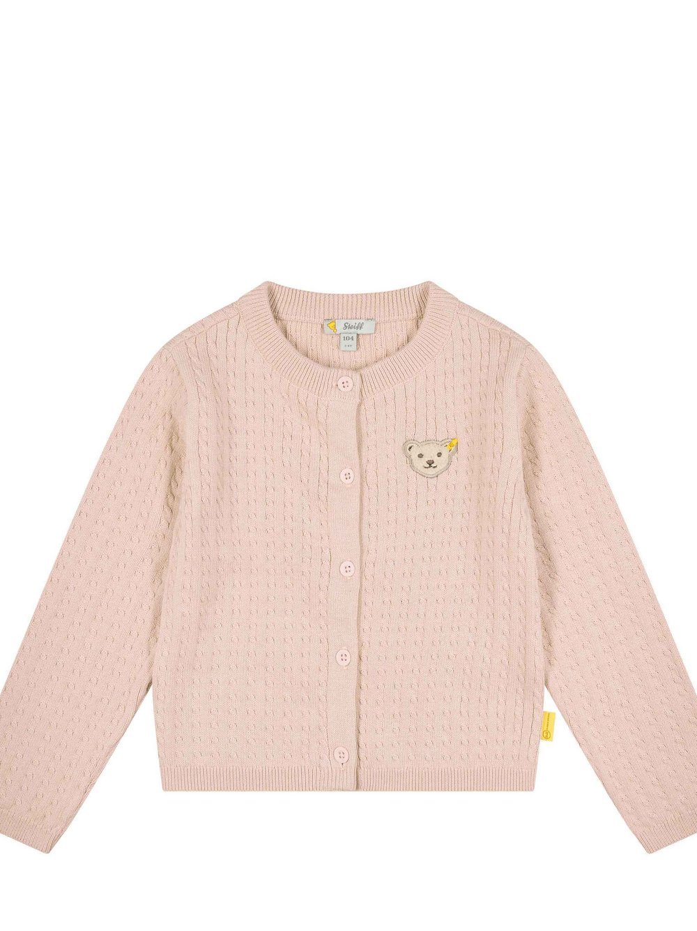 Steiff Strickjacke Mädchen Baumwolle pink, 122