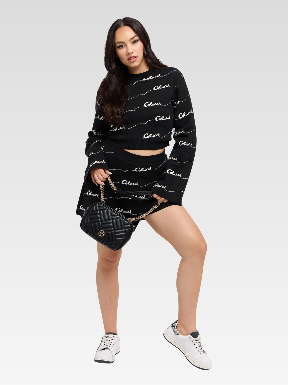 Thumbnail - Carlo Colucci Umhängetasche Damen Kunstleder schwarz gemustert, ONE SIZE