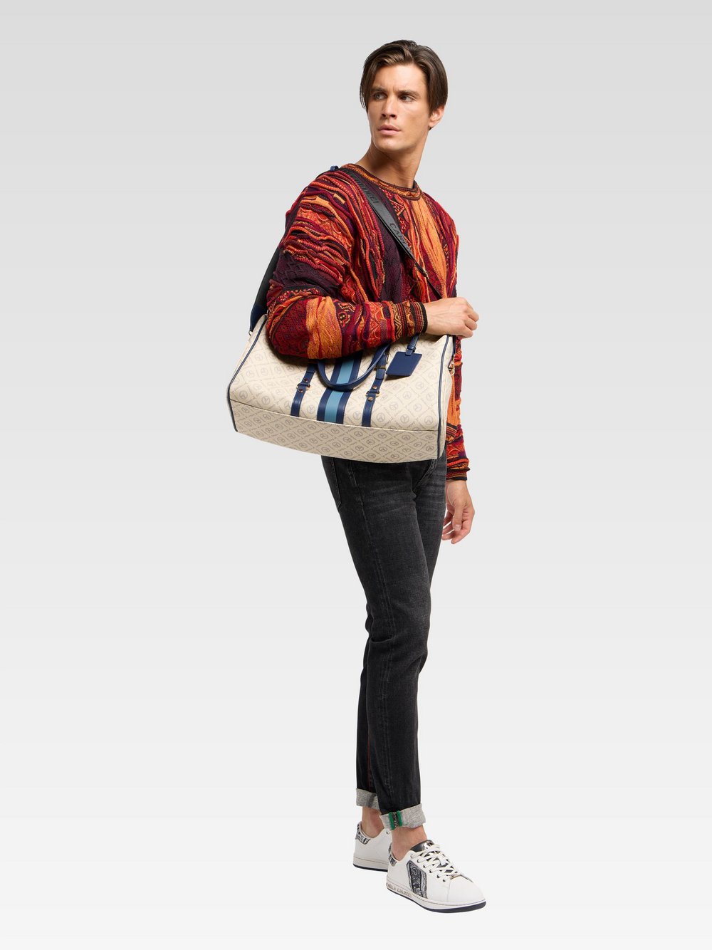 Thumbnail - Carlo Colucci Weekender  Damen Kunstleder beige gemustert, ONE SIZE