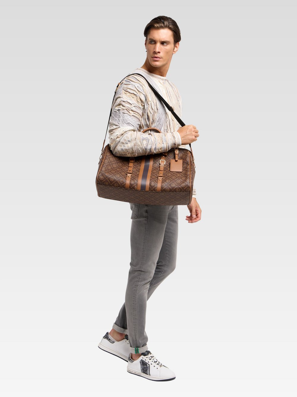 Carlo Colucci Weekender  Damen Kunstleder braun gemustert, ONE SIZE