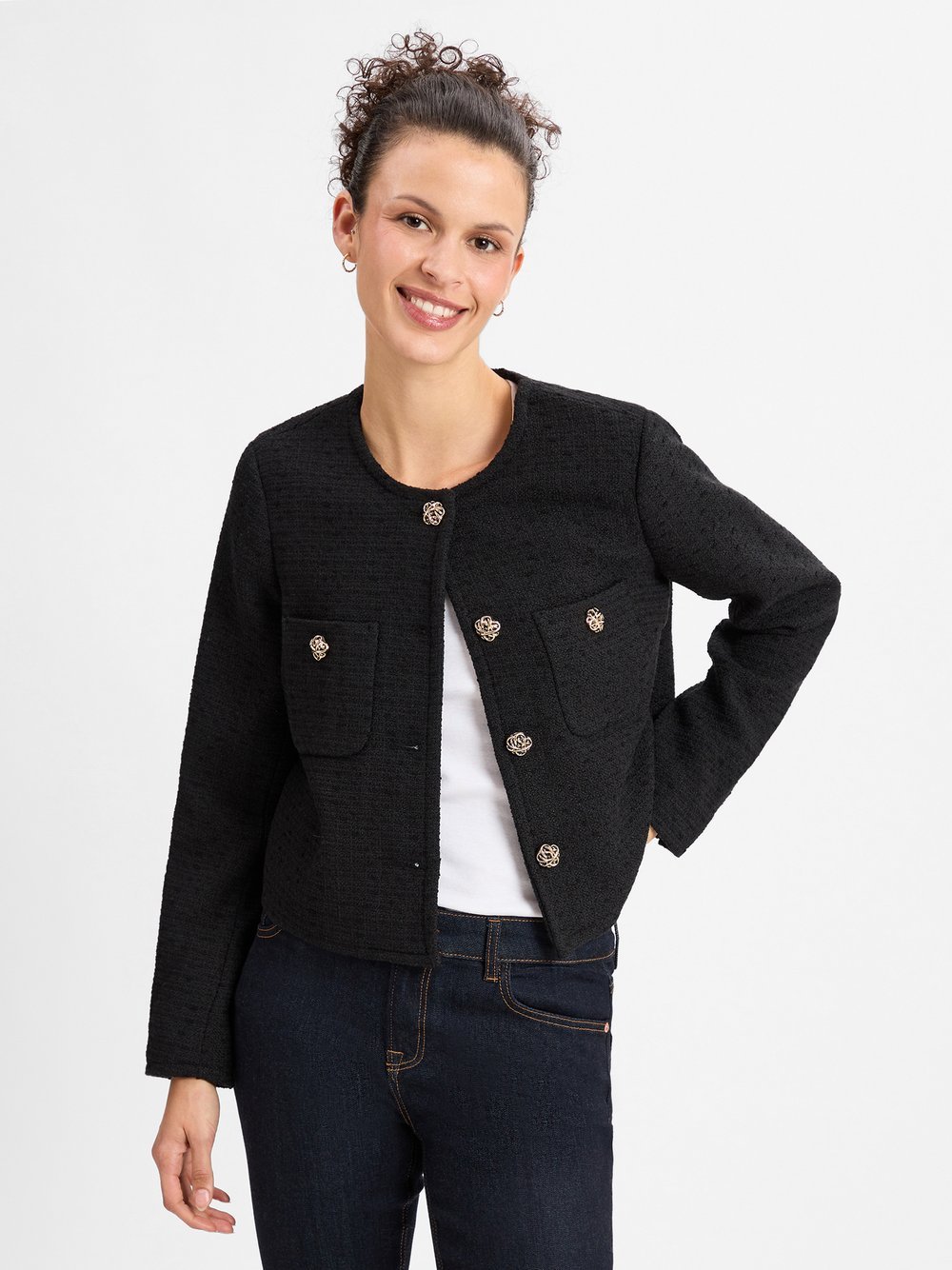 Marie Lund Blazer Damen Wolle schwarz, 34