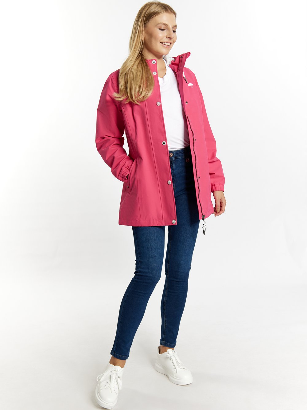 Schmuddelwedda Regenjacke Damen Baumwolle pink, XXL