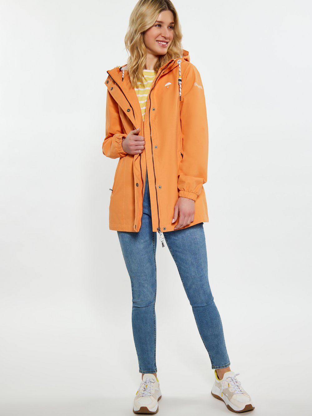 Schmuddelwedda Regenjacke Damen Baumwolle orange, S