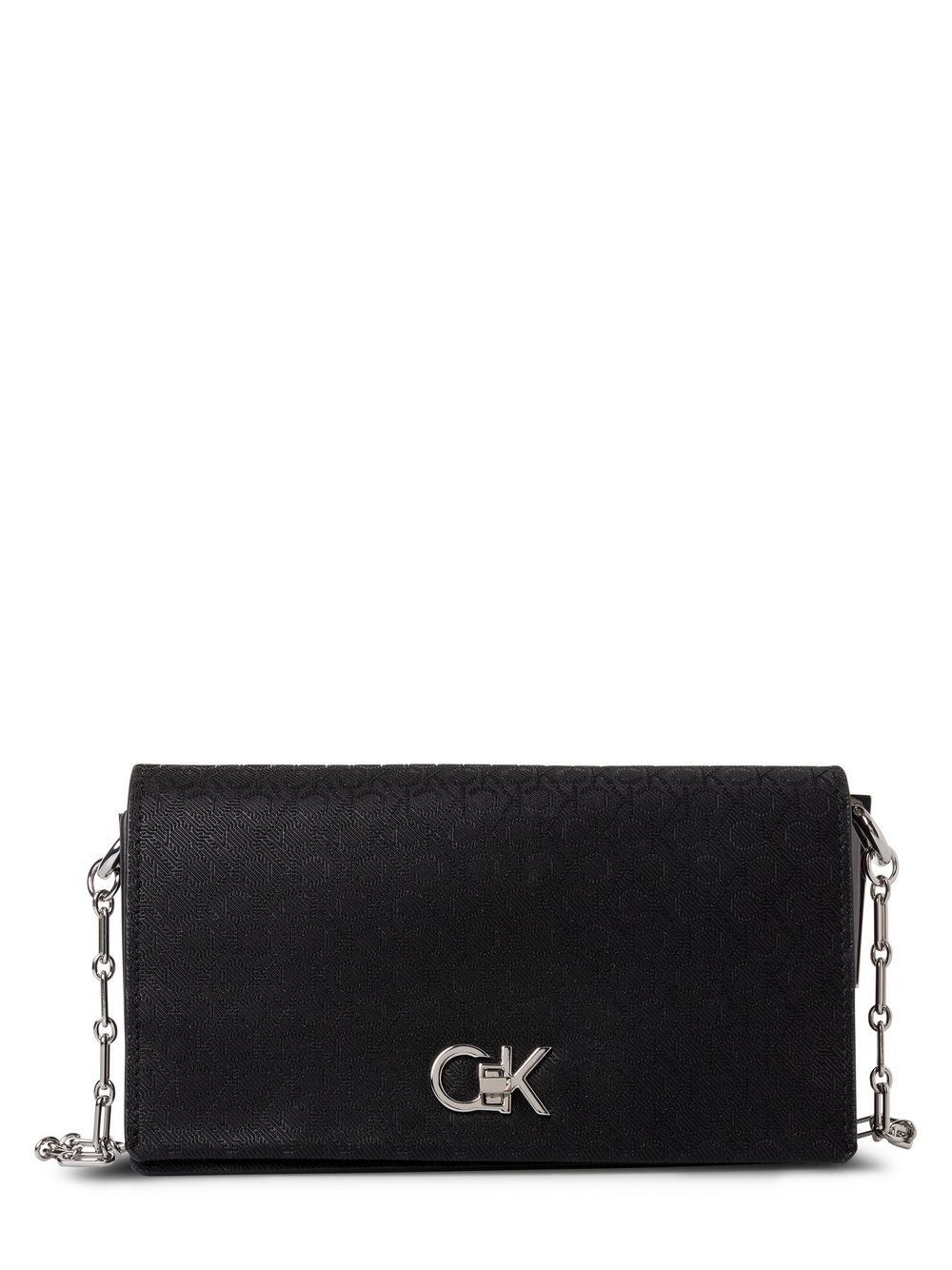 Calvin Klein Handtasche Damen Kunstleder schwarz gemustert, ONE SIZE