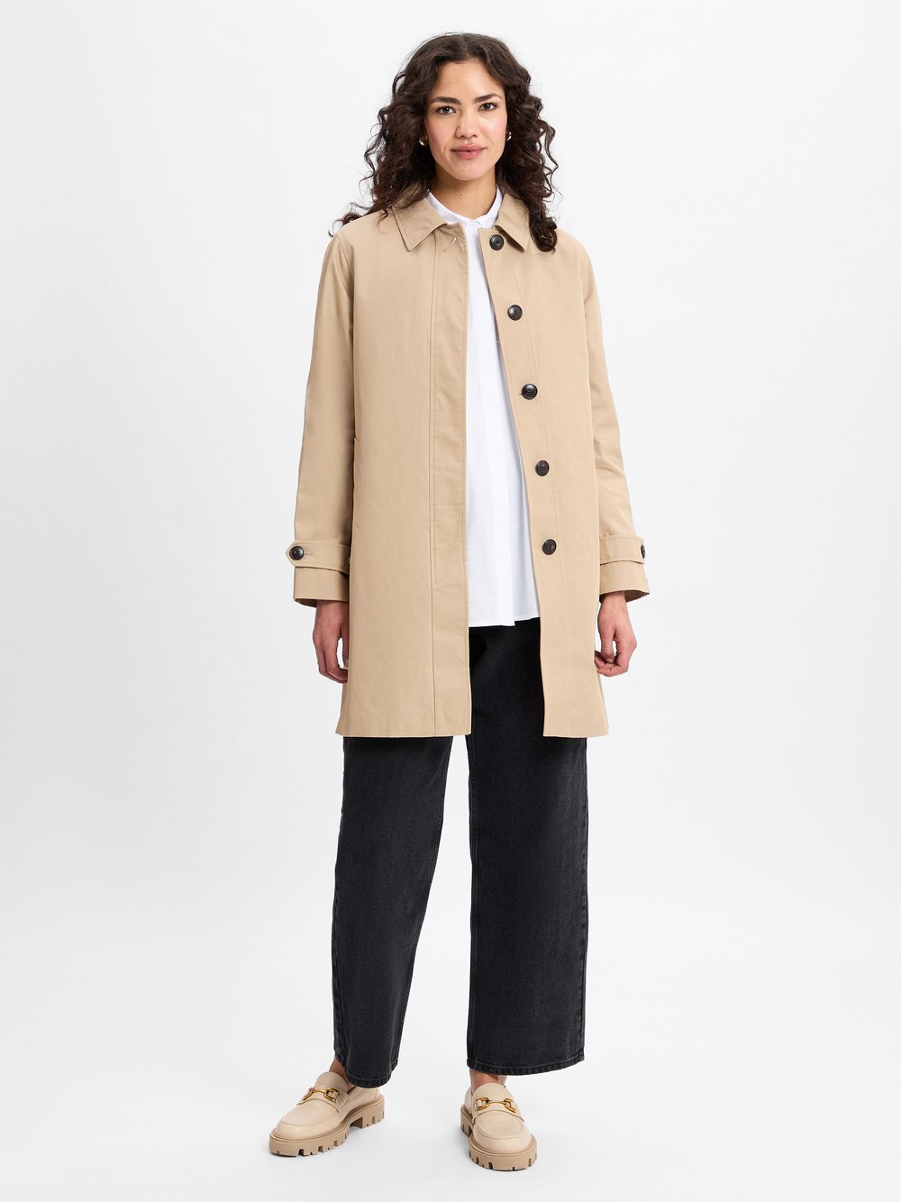 Tommy Hilfiger Trenchcoat Damen Baumwolle beige, 44