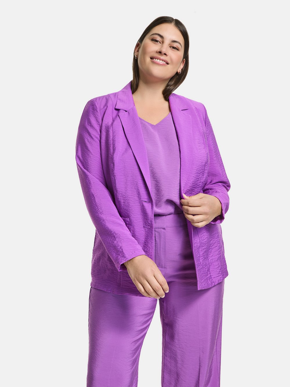 Samoon Blazer Damen Viskose lila, 48