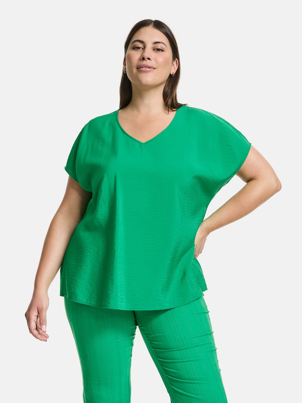 Samoon Blusenshirt Damen Viskose grün, 50