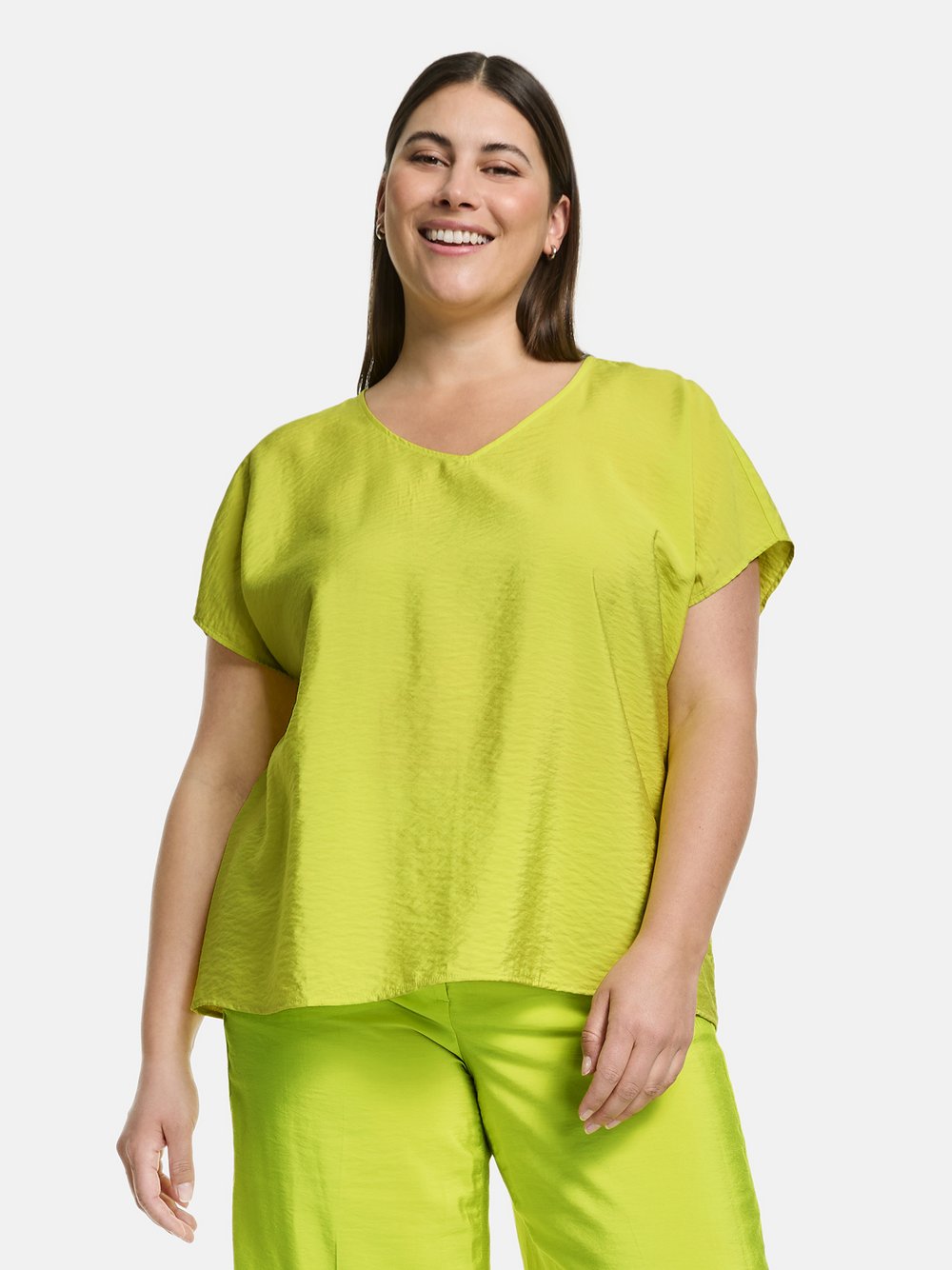 Samoon Blusenshirt Damen Viskose grün, 54