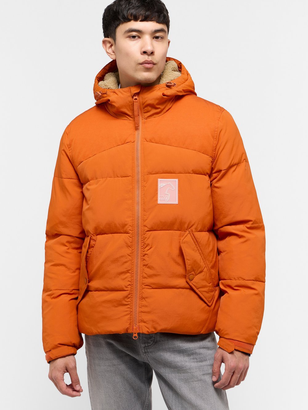 Mustang Jacke Herren Polyamid orange, L