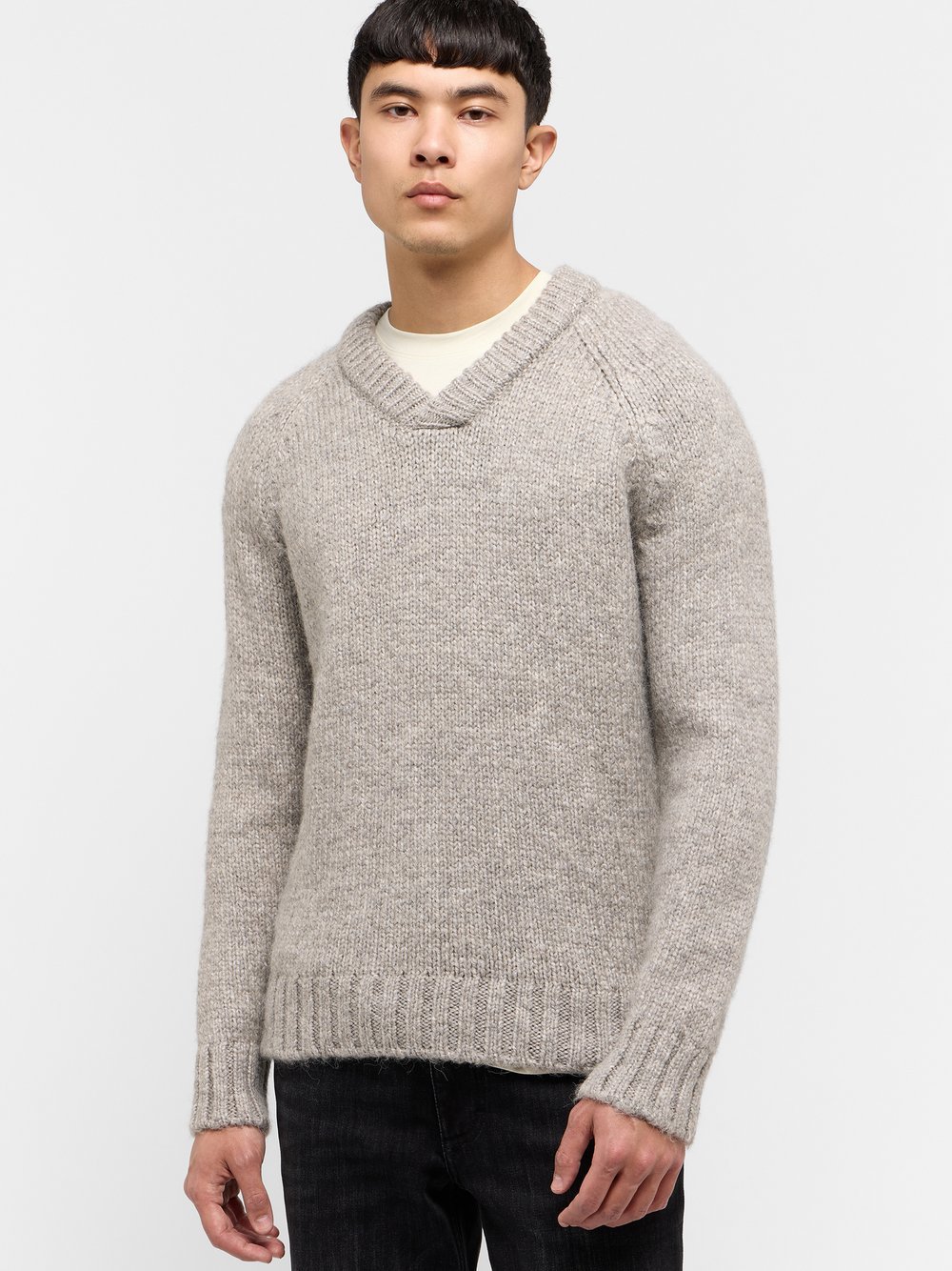 Mustang Strickpullover Herren grau, L