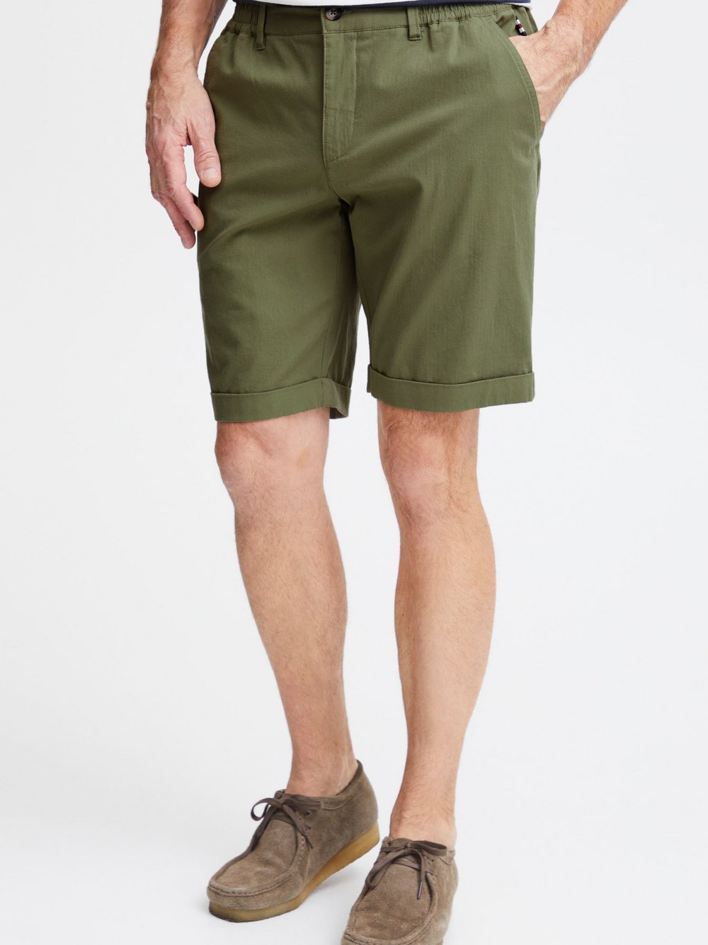 FQ1924 Leinenshorts Herren Baumwolle grün, XL