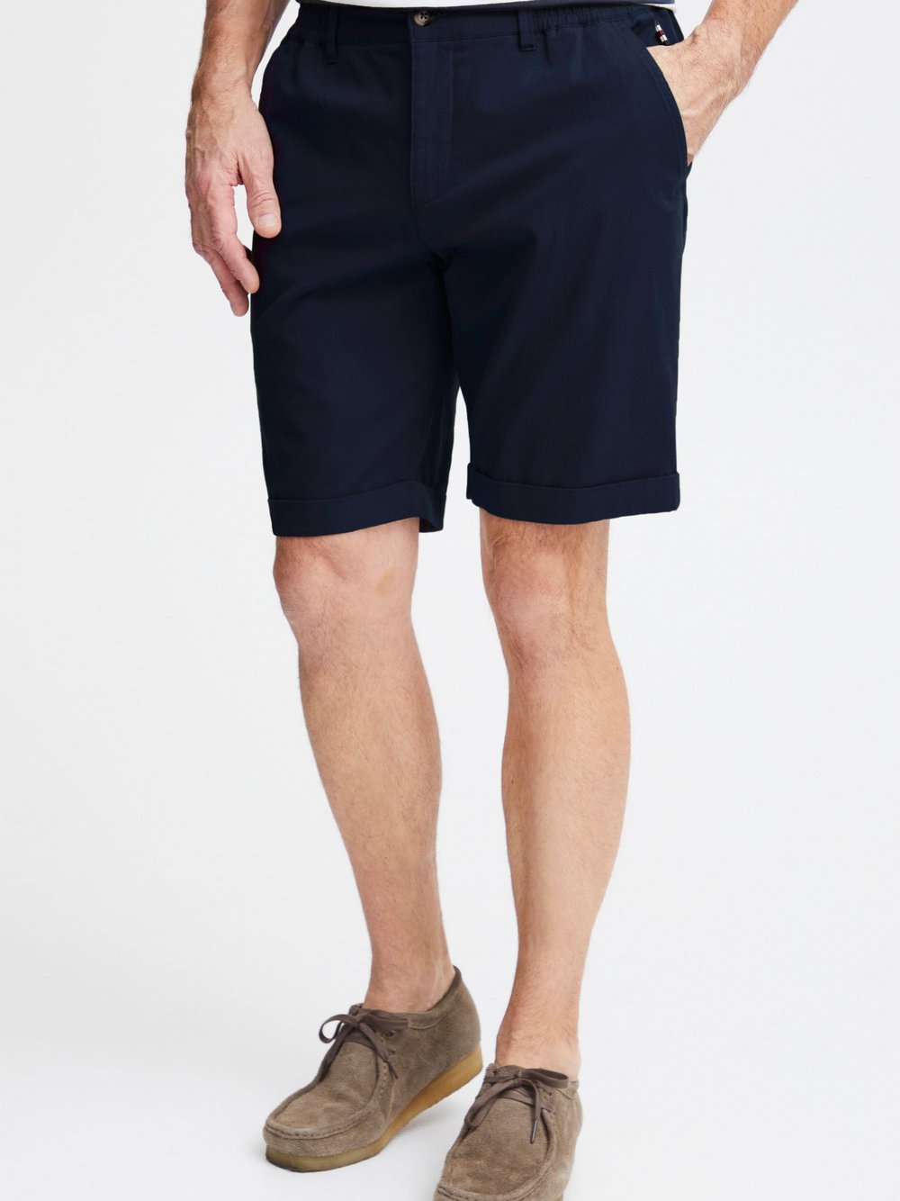 FQ1924 Leinenshorts Herren Baumwolle blau, S