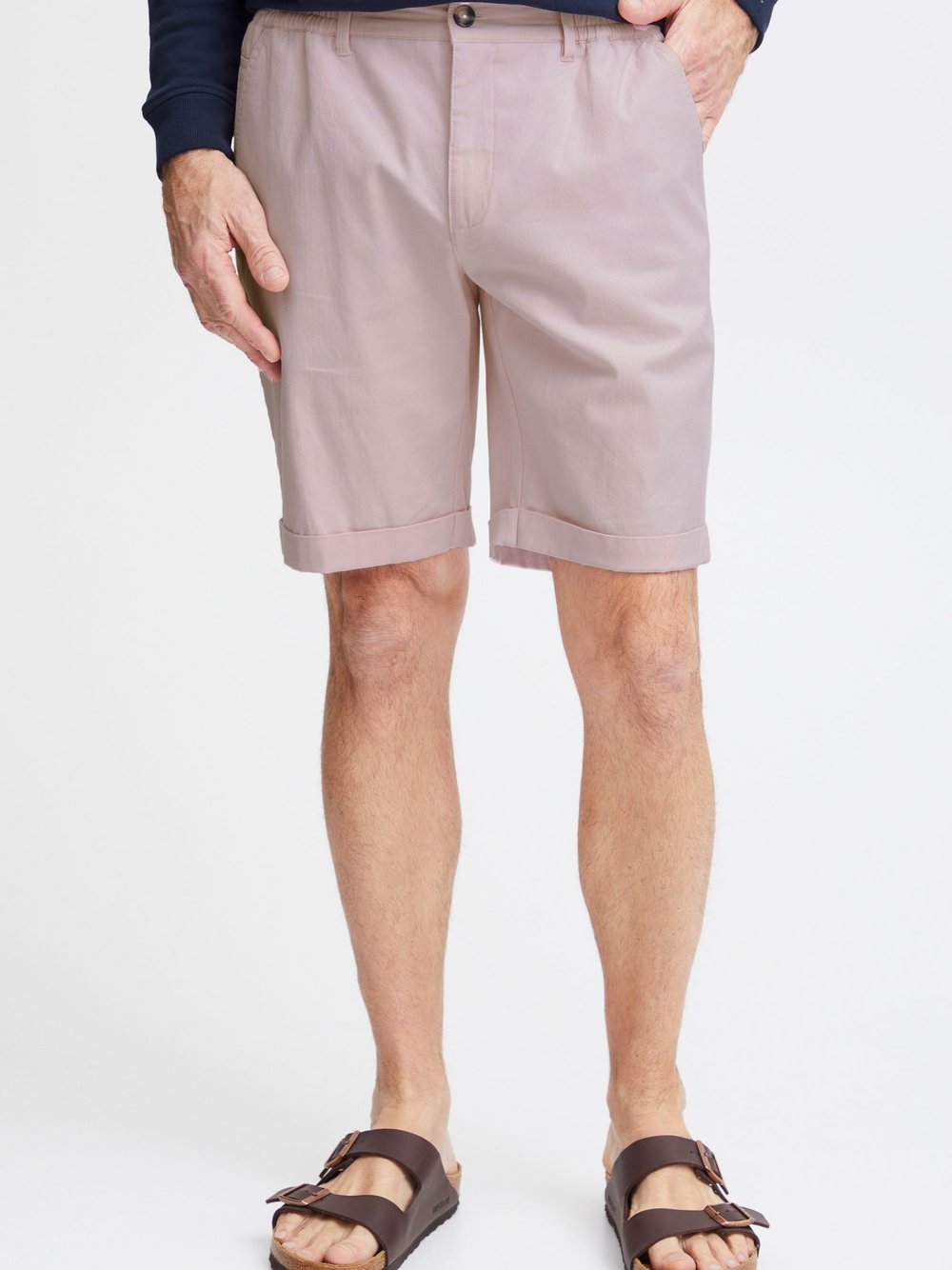 FQ1924 Leinenshorts Herren Baumwolle pink, M