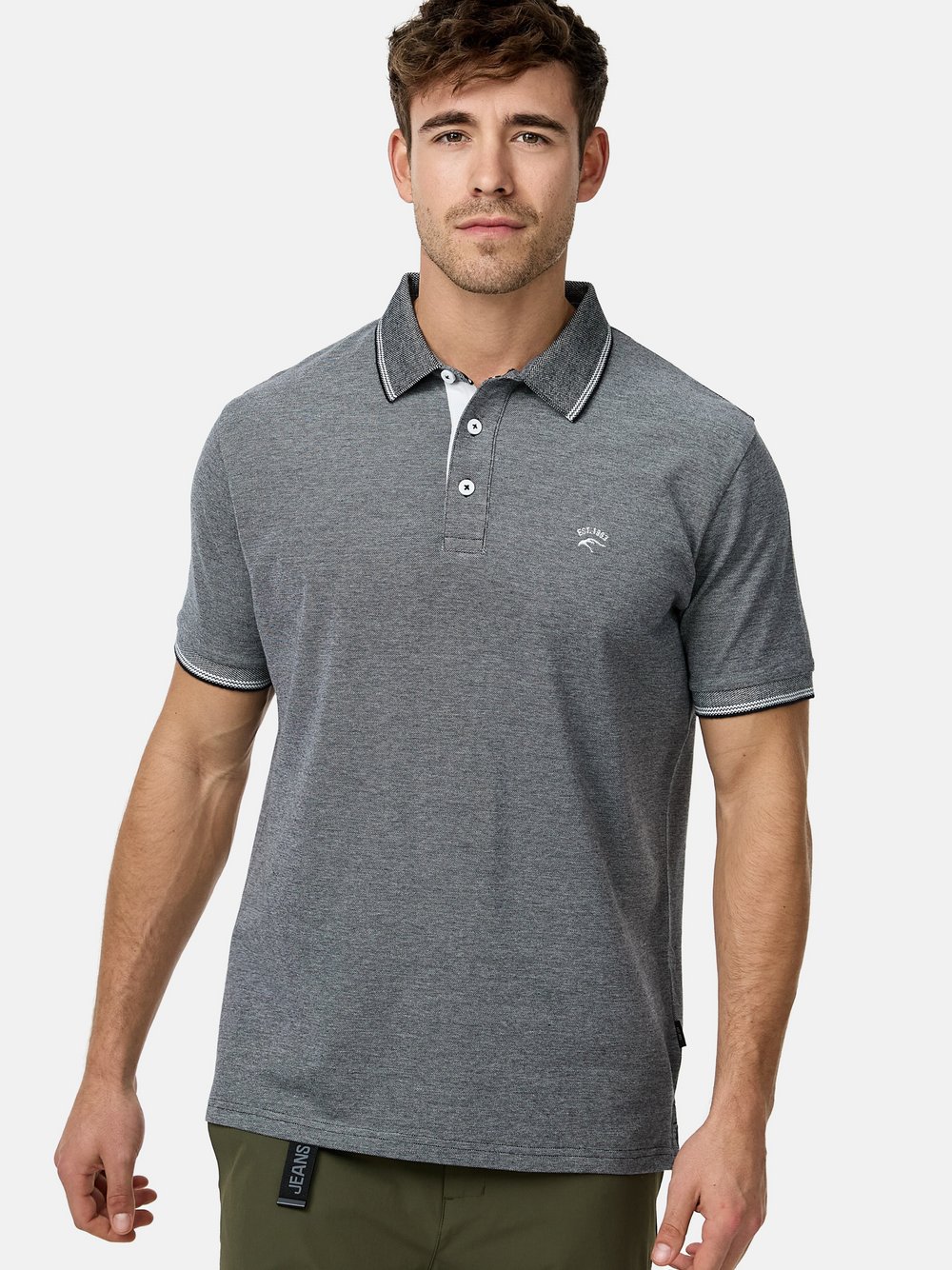 Indicode Poloshirt Herren Baumwolle schwarz, XL