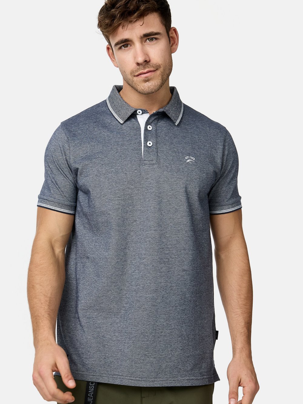 Indicode Poloshirt Herren Baumwolle blau, XXL