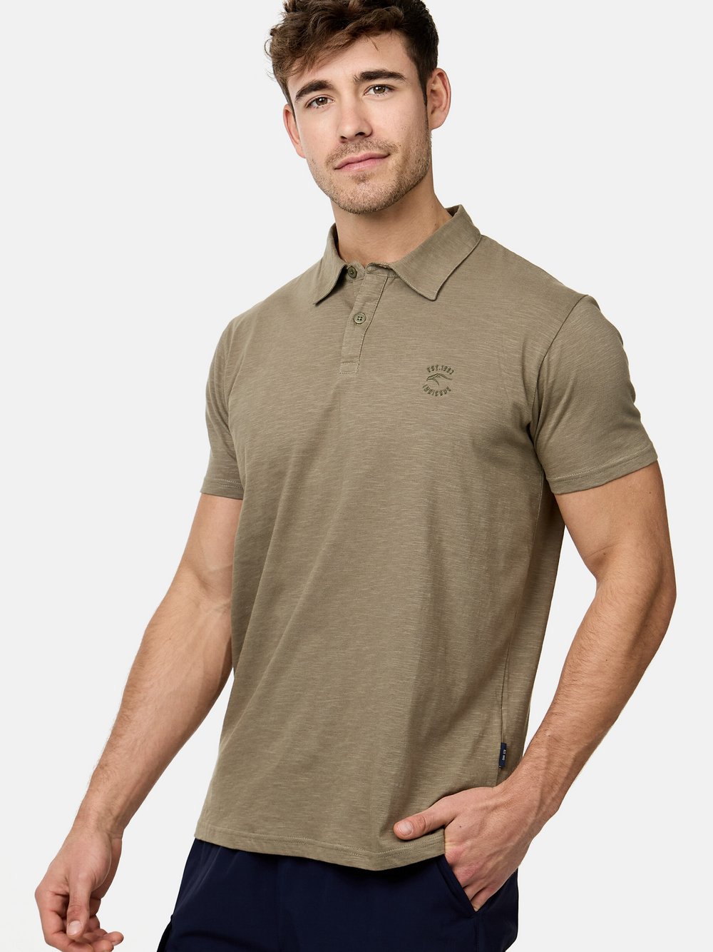 Indicode Poloshirt Herren Baumwolle braun, XL