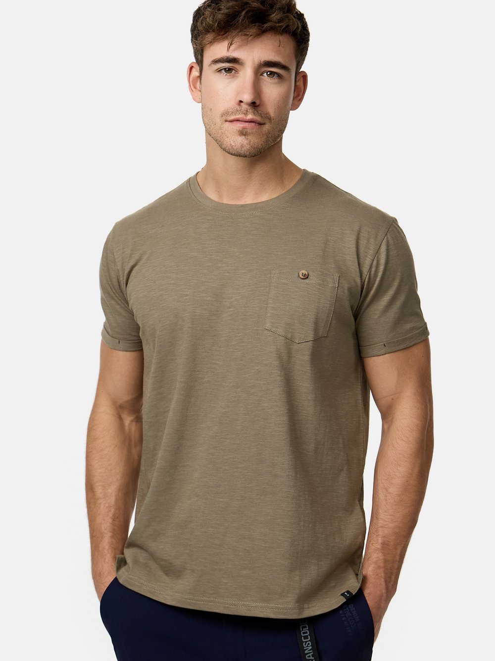 Indicode T-Shirt Herren Baumwolle braun, L