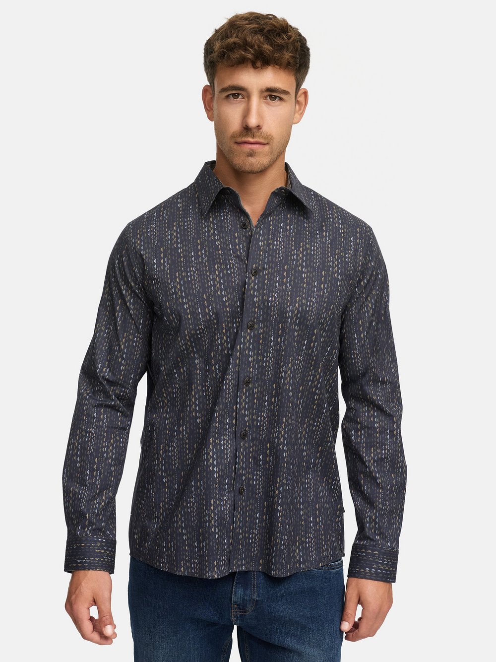 Thumbnail - Indicode Hemd Langarm Herren Regular Fit Baumwolle schwarz, L