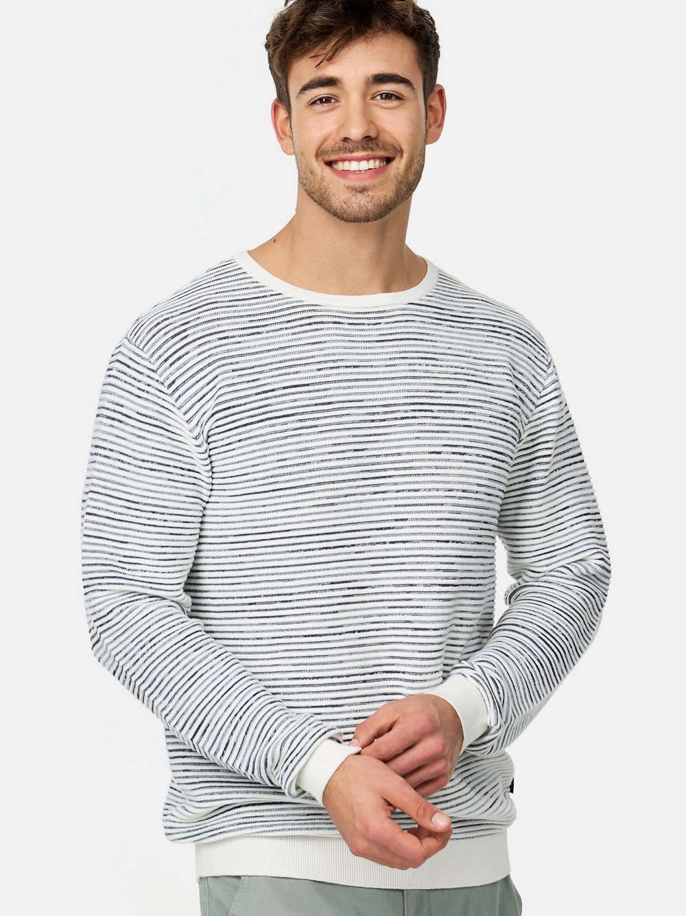 Indicode Strickpullover Herren Baumwolle weiß, XXL