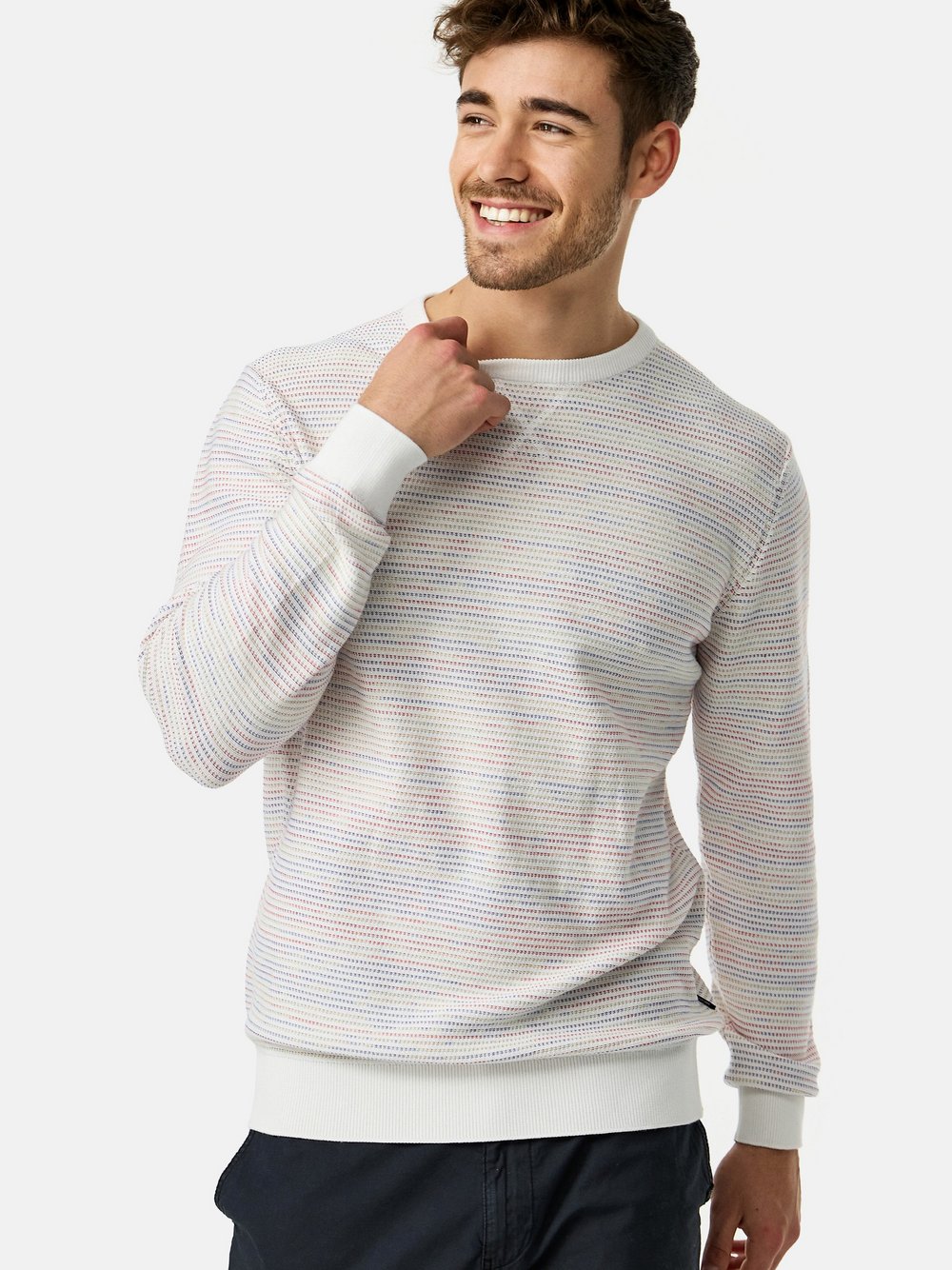 Indicode Strickpullover Herren Baumwolle weiß, XXL