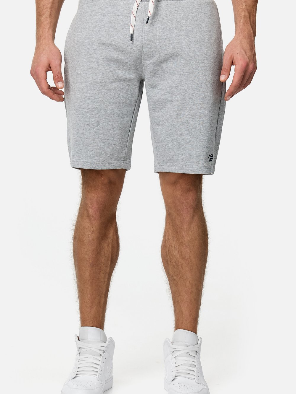 Indicode Shorts Sweat Herren Baumwolle grau, S