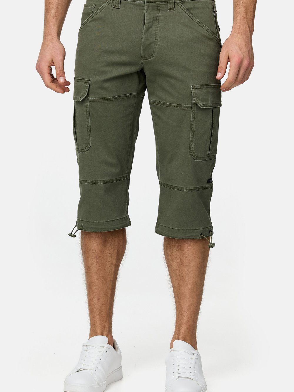 Indicode Shorts Cargo Herren Baumwolle grün, S