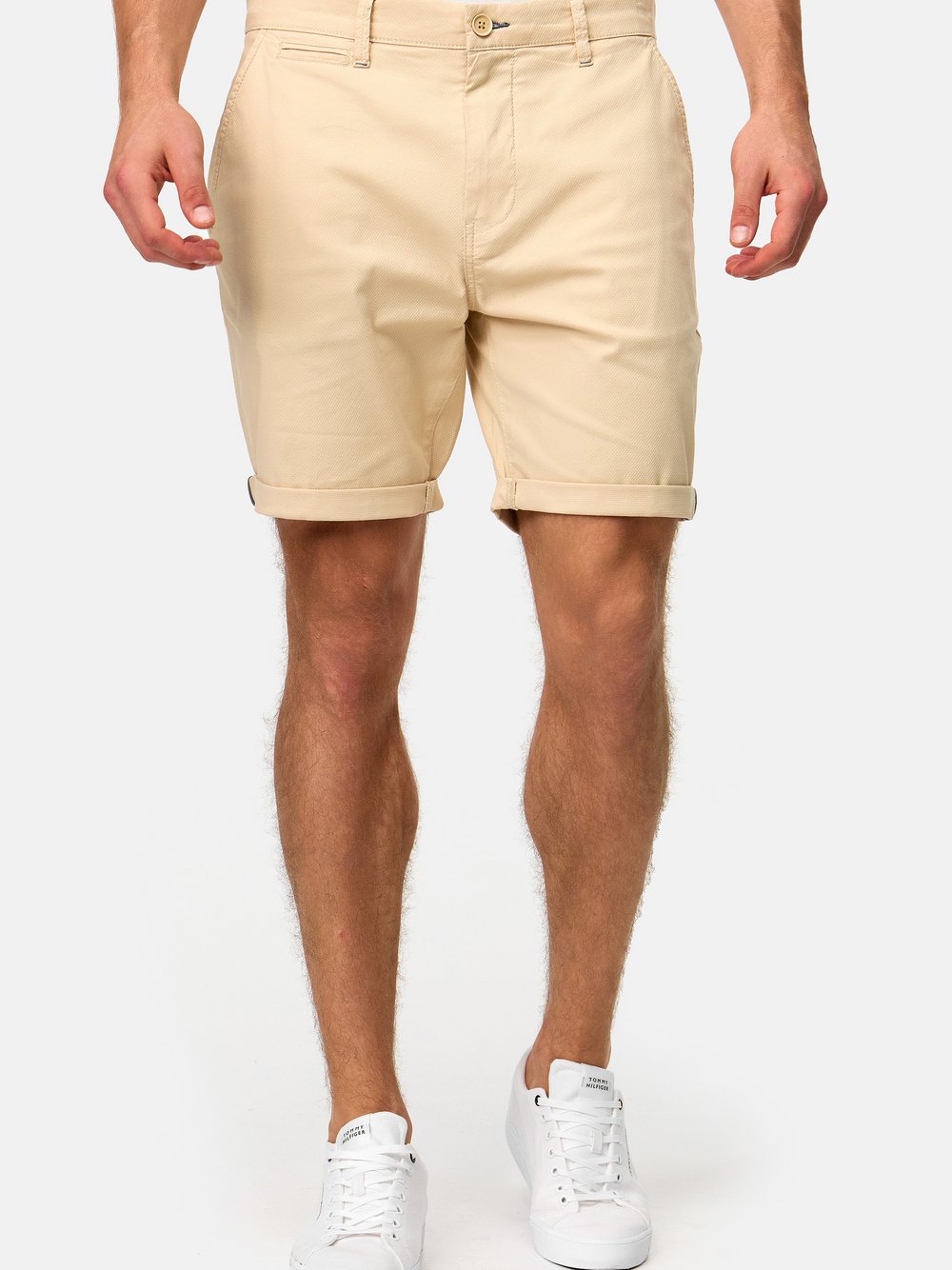 Indicode Shorts Chino Herren Baumwolle beige, L