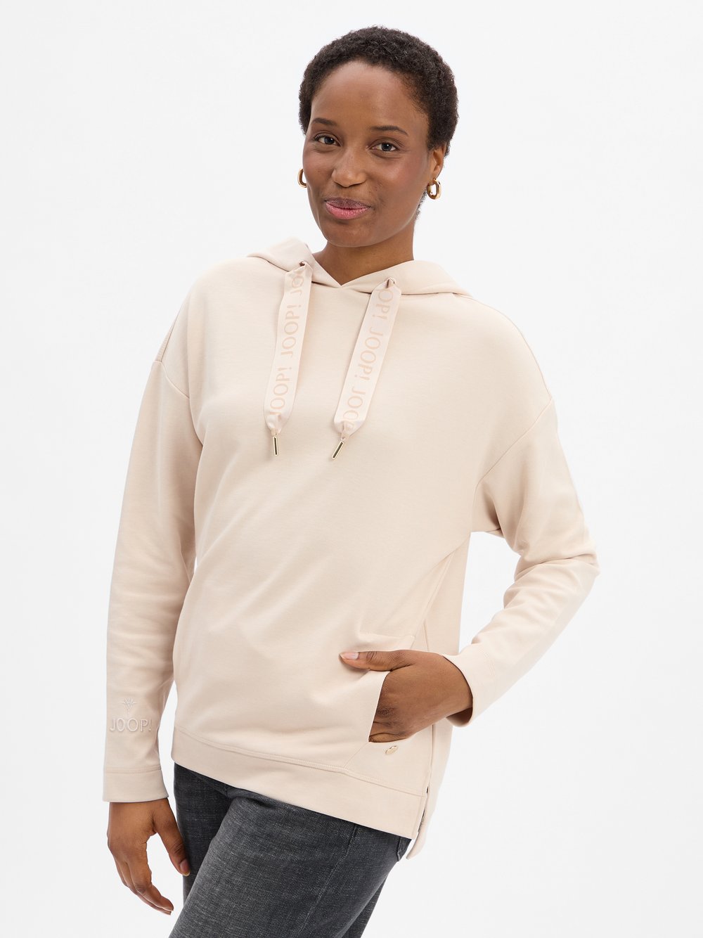JOOP! Kapuzenpullover Damen Baumwolle beige, 40