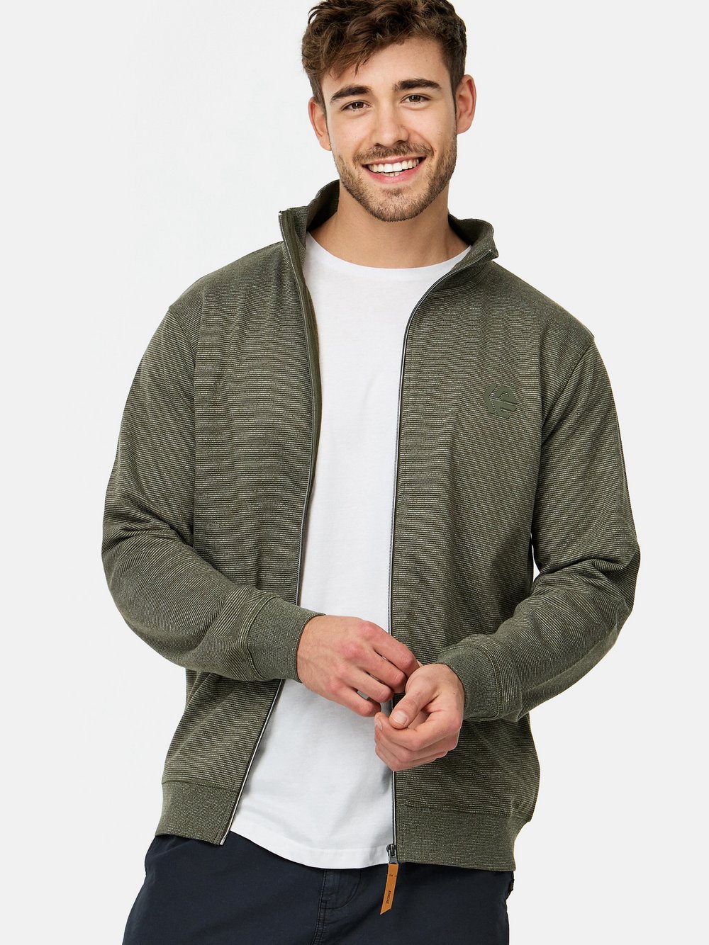 Indicode Sweatjacke Herren Baumwolle grün, XL